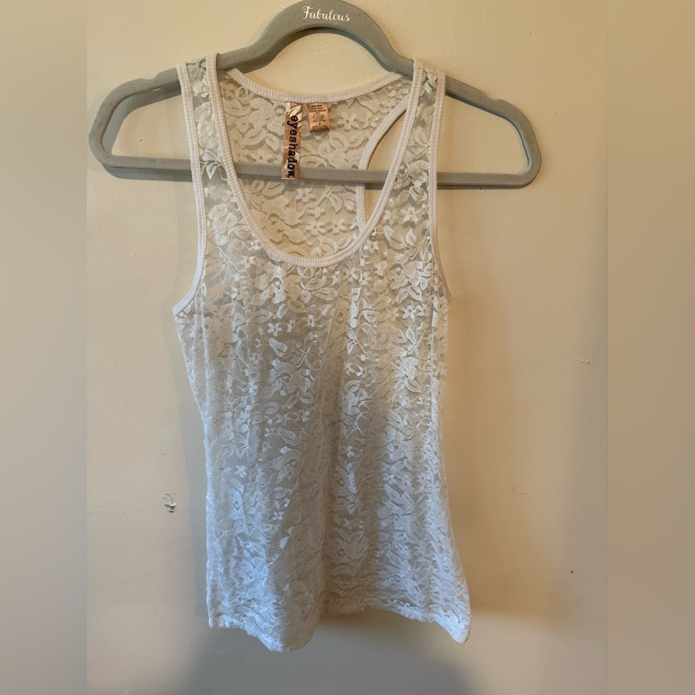 Share Similar items Sponsored See all   NWT Berryou White Lace Lined Tank Top Si